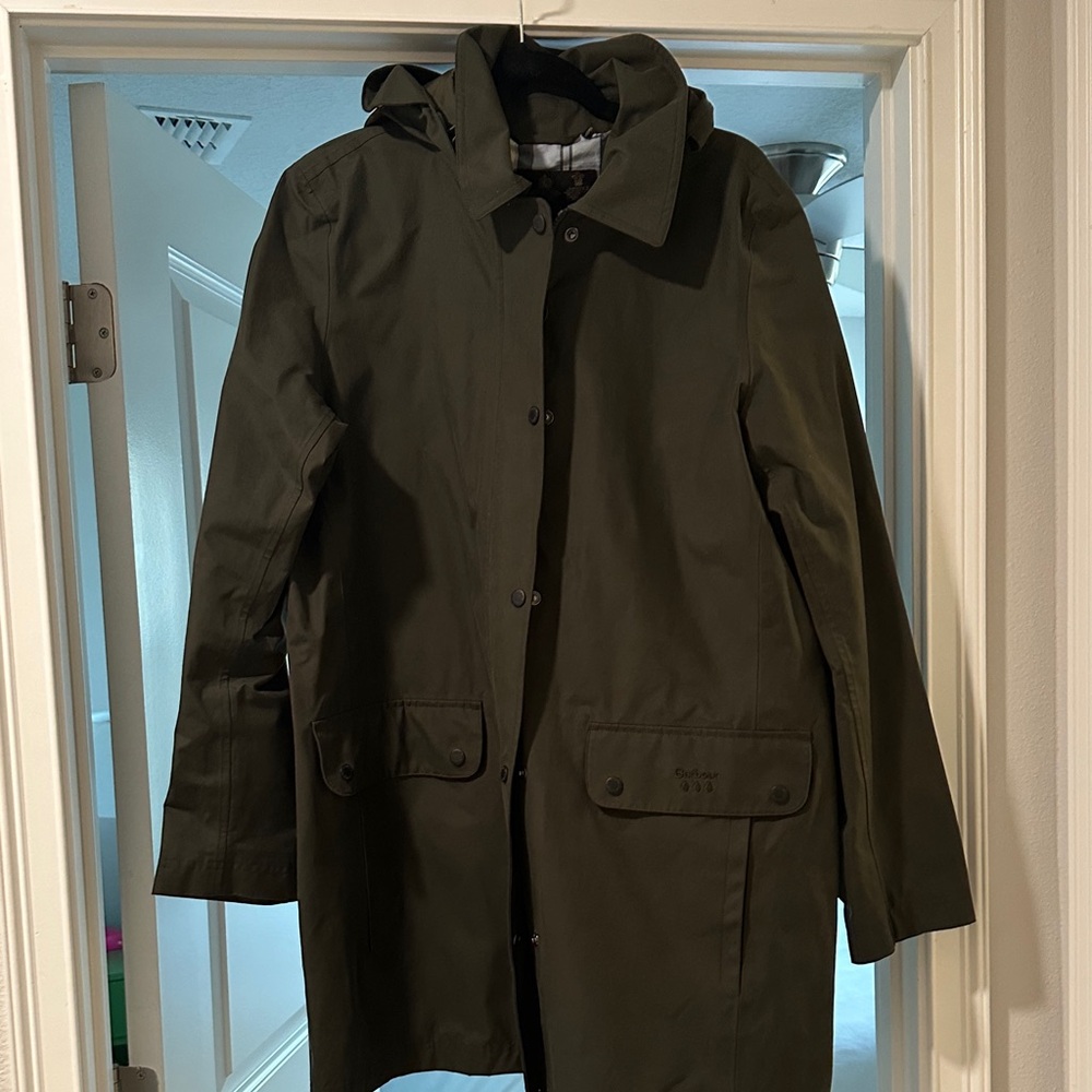 Barbour Olive Hooded Jacket